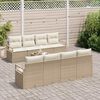 vidaXL Tuin Sofa Set met kussen 9 pcs Beige en Cr&egrave;me poly rattan