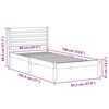 vidaXL Bedframe met hoofdeinde Wit 90 x 190 cm Massief grenenhout