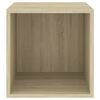vidaXL Wandkasten 4 st 37x37x37 cm bewerkt hout sonoma eikenkleurig