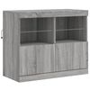 vidaXL Dressoir met LED-verlichting 202x37x67 cm grijs sonoma eiken