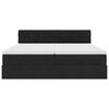 vidaXL Ottoman bed met matrassen en LED's 200x200cm fluweel zwart