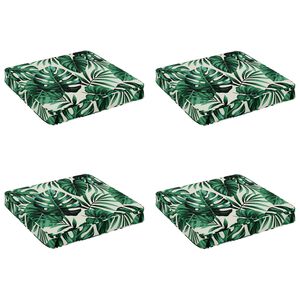 vidaXL 4-Piece Zitkussens VUGHT 4 pcs 100% Polyester Bladpatroon