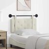 vidaXL Hangend Hoofdeinde Wandgemonteerd Cr&egrave;me 100 x 55 x 5 cm Fluweel