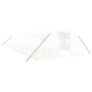 vidaXL Tuinkas met stalen frame 48 m&sup2; 12x4x2 m wit