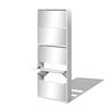 vidaXL Schoenenkast met 5 spiegels 63x17x169,5 cm wit
