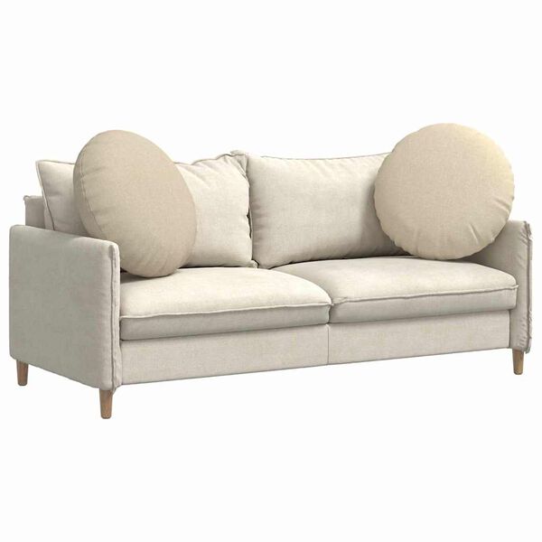 vidaXL Zitkussens 2 pcs Crème Ø80 x 29 cm Stof