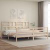 vidaXL Bedframe met hoofdbord massief hout