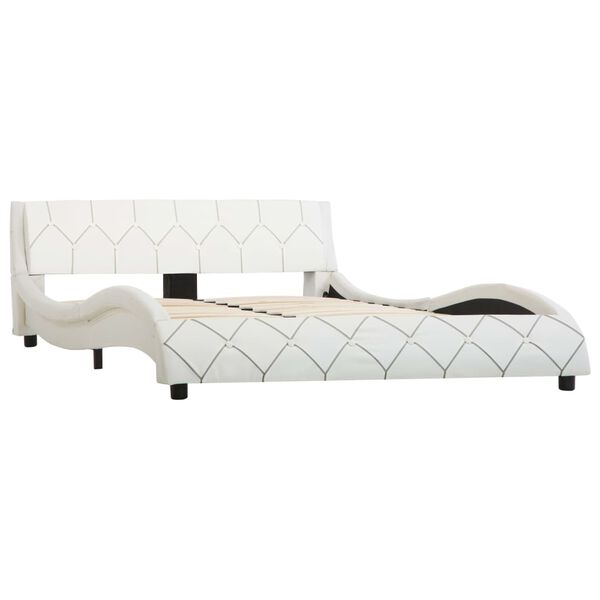 vidaXL Bedframe kunstleer wit 140x200 cm