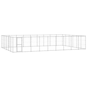 vidaXL Hondenkennel 65,34 m&sup2; gegalvaniseerd staal