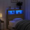 vidaXL Hoofdbordkast met LED 100x17x102 cm artisan eikenkleurig