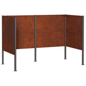 vidaXL Afvalcontainer scherm 167 x 85 x 113 cm weervast staal