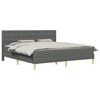 vidaXL Bedframe met matras Donkergrijs 180 x 200 cm Stof