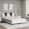 vidaXL Bedframe "Viana" met LED zonder matras wit en zwart 140x190 cm