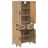 vidaXL Hoge kast met lade 2 pcs Artisan Eiken Bewerkt hout
