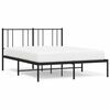 vidaXL Bedframe met hoofdbord metaal zwart 120x200 cm
