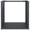 vidaXL Brandhoutrek 40x40x40 cm koudgewalst staal antracietkleurig
