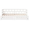 vidaXL Slaapbank met onderschuifbed/lades zonder matras 90x190 cm wit