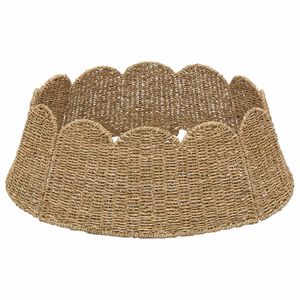 vidaXL Kerstboomkraag Rond Naturel Dia. 45 x 22 cm Zeegras