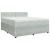 vidaXL Boxspringbed met matras Lichtgrijs 140 x 190 cm Fluweel