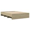 vidaXL Bedframe zonder matras hout sonoma eikenkleurig 140x190 cm