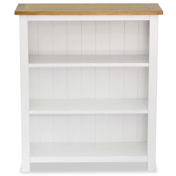 vidaXL Boekenkast met 3 schappen 72x22,5x82 cm massief eikenhout