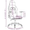 vidaXL Gamestoel met voetensteun stof zwart en wit