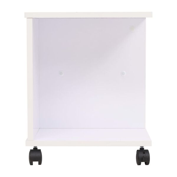 vidaXL Plankenkast verrijdbaar 50x35x42 cm wit