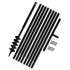 Grondboor 100 mm met 9 m verlengstuk Staal