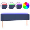vidaXL Hoofdbord LED 203x16x78/88 cm stof blauw
