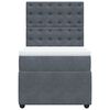 vidaXL Boxspring met matras fluweel donkergrijs 90x200 cm