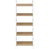 vidaXL Boekenkast 5 schappen 60x27,6x158,5 cm bewerkt hout eikenkleur
