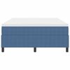 vidaXL Boxspringbed Blauw en Wit 160 x 200 cm Katoen Stof