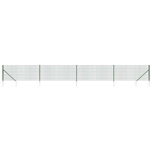 vidaXL Draadgaashek met grondankers 0,8x10 m groen