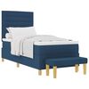 vidaXL Boxspring bed met matras met hoofdeinde Blauw 80 x 200 cm Stof