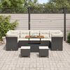 vidaXL Tuin Sofa Set 10 pcs Zwart poly rattan