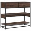 vidaXL Wandtafel 90x35x80 cm bewerkt hout bruin eikenkleur