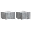 vidaXL Wandbeugel Bedkast 2 st Grijs sonoma 33 x 34,5 x 20 cm