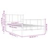 vidaXL Bedframe met hoofd- en voeteneinde metaal wit 75x190 cm