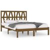 vidaXL Bedframe massief grenenhout honingbruin 140x190 cm