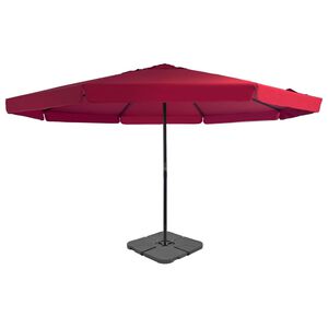 vidaXL Parasol met draagbare voet rood