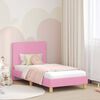 vidaXL Bedframe voor kinderen met hoofdbord Roze 80 x 160 cm Stof