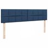vidaXL Ottoman bed met matrassen en LED's 180x200cm stof blauw