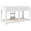 vidaXL Bunk Bed voor Kinderen met matras Wit 100 x 190 cm Bewerkt hout