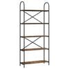 vidaXL Boekenkast 5-laags 80 x 30 x 183 cm Bewerkt hout Gerookt eiken