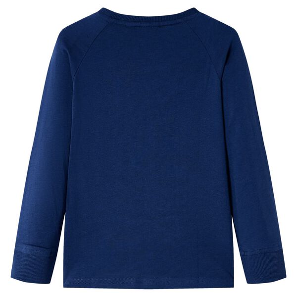 Kindershirt met lange mouwen 116 marineblauw