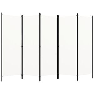 vidaXL Kamerscherm met 5 panelen 250x180 cm wit