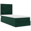 vidaXL Ottoman bed met matrassen 90x190cm fluweel donkergroen