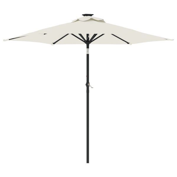 vidaXL Parasol met stalen paal 225x225x212 cm wit