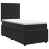 vidaXL Boxspringbed met matras Zwart 80 x 200 cm Fluweel