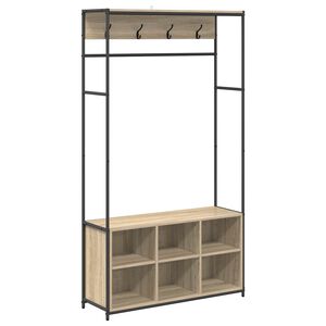 vidaXL Kapstok met schoenenbank Sonoma Eiken 100 x 32 x 180,5 cm